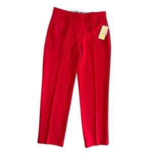 MICHAEL KORS Women's 0 Dress Pants Lacquer Red Trousers Slacks Pockets $225
